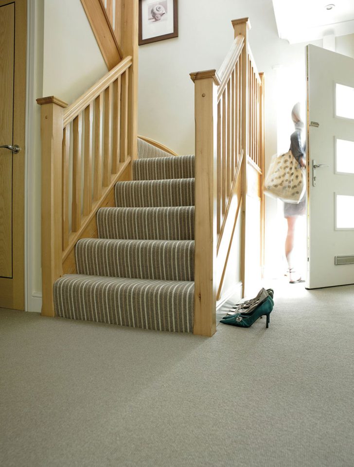 Victoria Carpets Natureborn   Natural Co ordinates Seaweed Stripe with Shoreline Rib